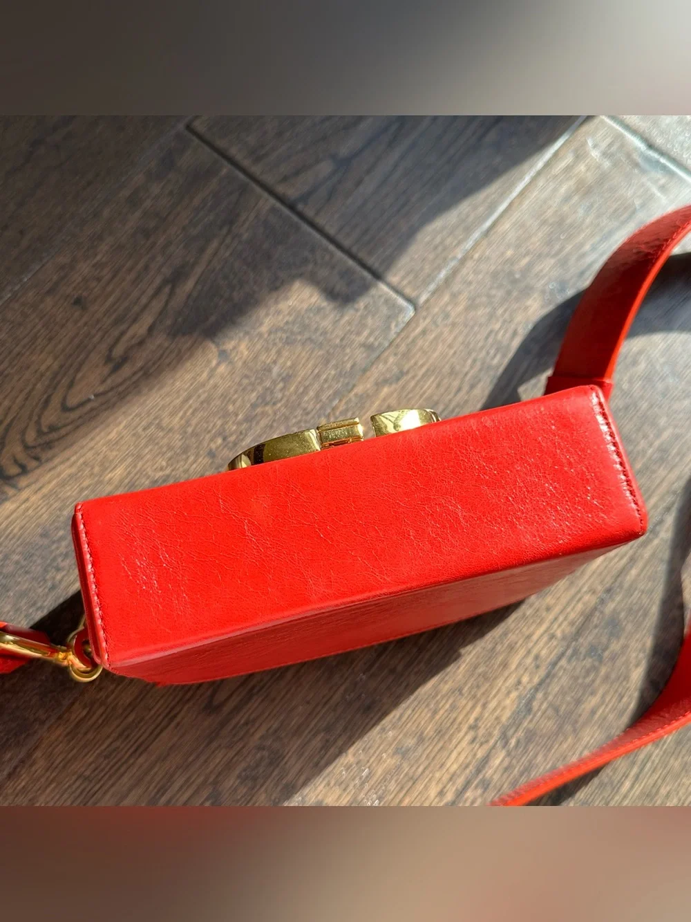 Christian Dior 30 Montaigne Box Shoulder Bag Red Leather - Picture 5 of 15